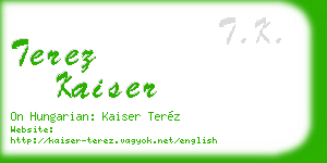 terez kaiser business card